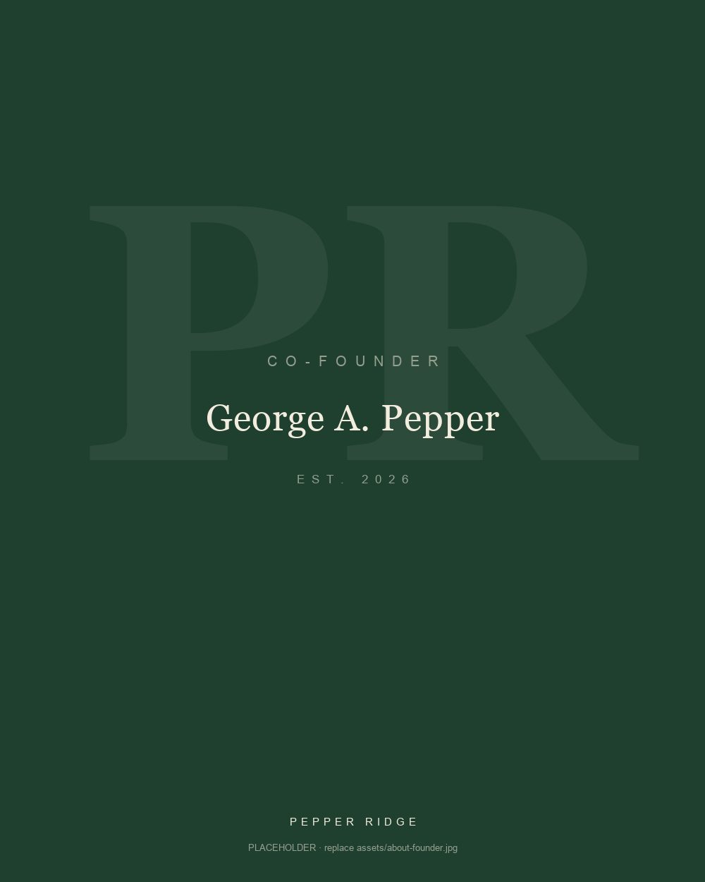 George A. Pepper, co-founder of Pepper Ridge Golf Co.